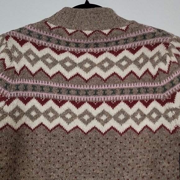 Daniel Laurent Womens 100% Shetland Wool Sweater Size S Fair Isle Scandi Nordic - Picture 9 of 12